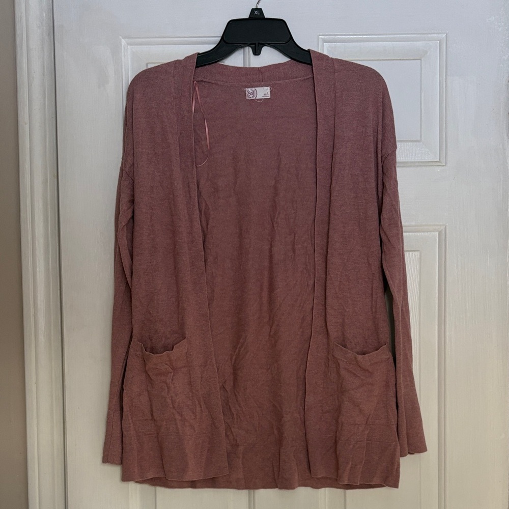 SO Mauve Knit Cardigan